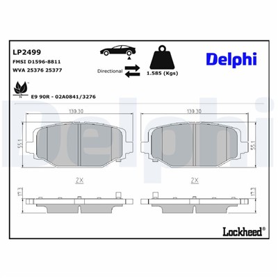 DELPHI LP2499 EAN: 5012759507841.