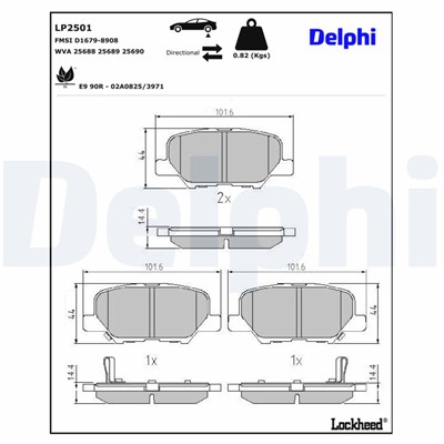 DELPHI LP2501 EAN: 5012759507827.