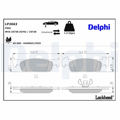 DELPHI LP2663 EAN: 5012759510377.