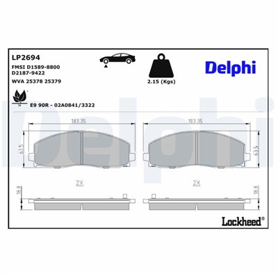 DELPHI LP2694 EAN: 5012759508114.
