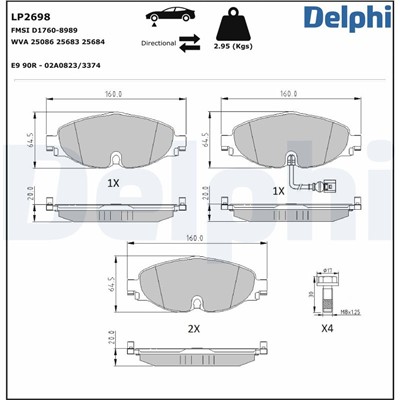 DELPHI LP2698 EAN: 5012759508121.