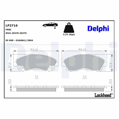 DELPHI LP2716 EAN: 5012759532478.