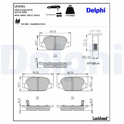DELPHI LP2761 EAN: 5012759532515.