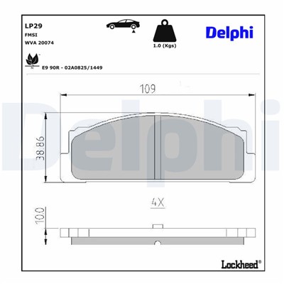 DELPHI LP29 EAN: 5012759300145.
