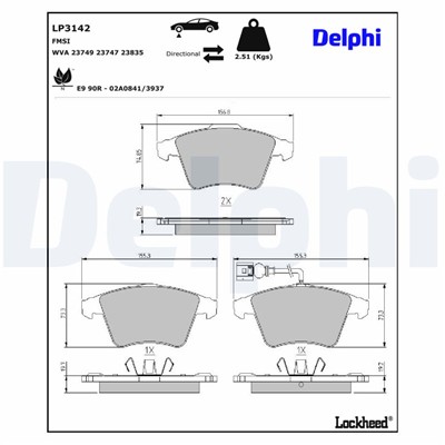 DELPHI LP3142 EAN: 5012759529539.