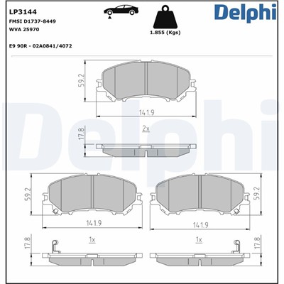 DELPHI LP3144 EAN: 5012759528037.