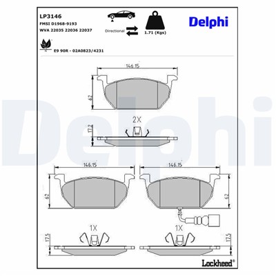 DELPHI LP3146 EAN: 5012759530658.
