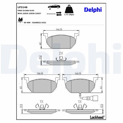 DELPHI LP3146 EAN: 5012759530658.