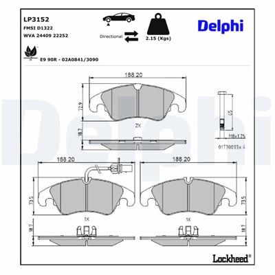 DELPHI LP3152 EAN: 5012759530689.