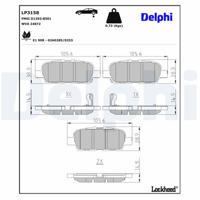 DELPHI LP3158 EAN: 5012759532744.