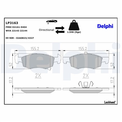 DELPHI LP3163 EAN: 5012759532805.