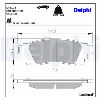 DELPHI LP3171 EAN: 5012759532799.