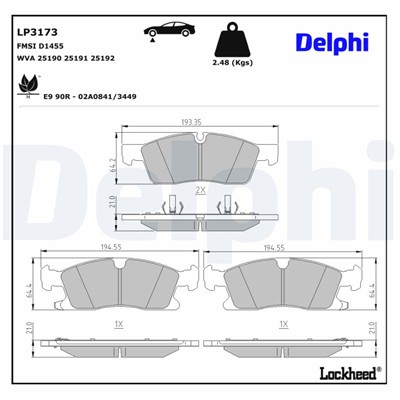 DELPHI LP3173 EAN: 5012759535189.
