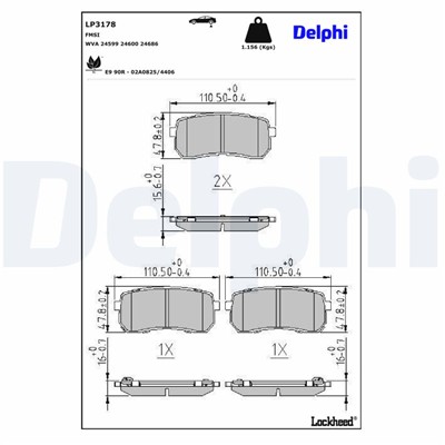 DELPHI LP3178 EAN: 5012759535394.