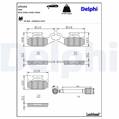 DELPHI LP3191 EAN: 5012759538234.