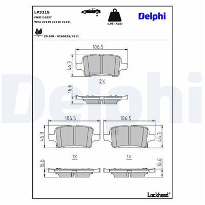 DELPHI LP3218 EAN: 5012759969526.
