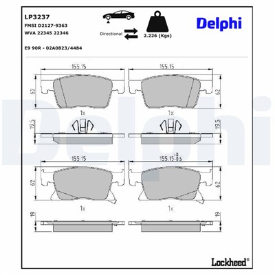 DELPHI LP3237 EAN: 5012759973981.