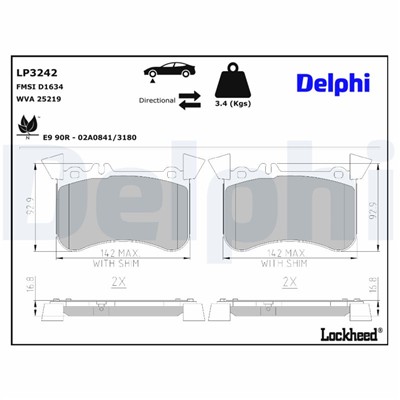 DELPHI LP3242 EAN: 5012759974032.