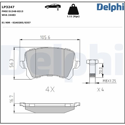 DELPHI LP3247 EAN: 5012759976333.