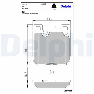DELPHI LP3249 EAN: 5012759977316.