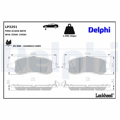 DELPHI LP3251 EAN: 5012759977255.