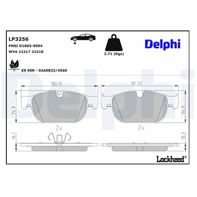 DELPHI LP3256 EAN: 5012759977293.
