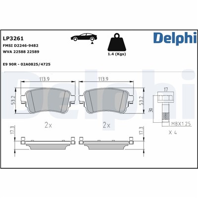 DELPHI LP3261 EAN: 5012759977378.