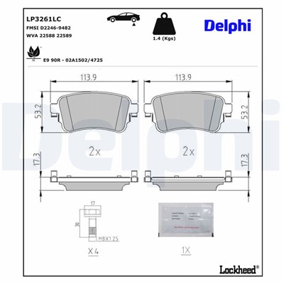 DELPHI LP3261LC EAN: 5012759633984.