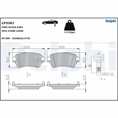 DELPHI LP3261 EAN: 5012759977378.