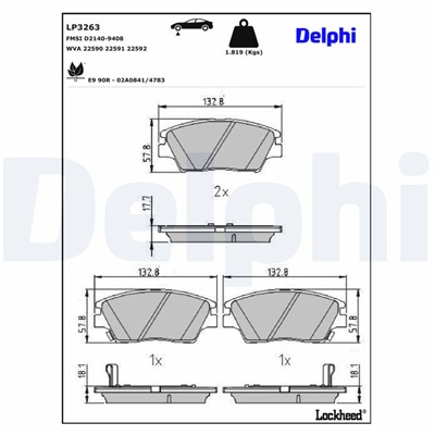 DELPHI LP3263 EAN: 5012759977392.