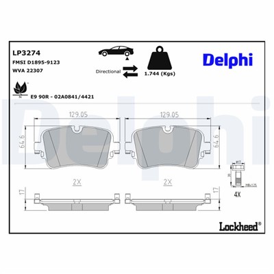 DELPHI LP3274 EAN: 5012759983140.