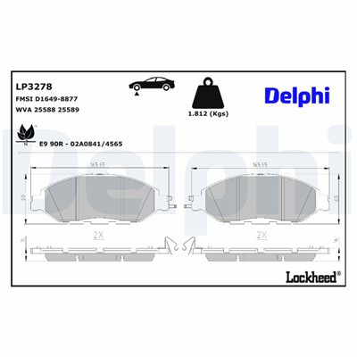 DELPHI LP3278 EAN: 5012759540039.