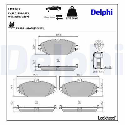 DELPHI LP3282 EAN: 5012759540350.