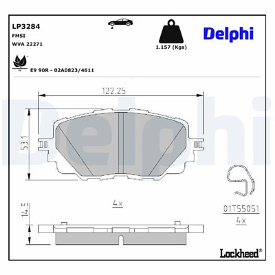 DELPHI LP3284 EAN: 5012759540374.