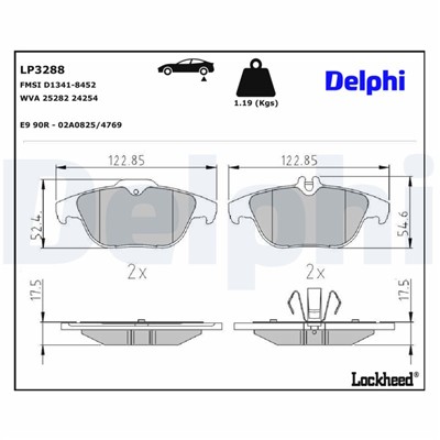 DELPHI LP3288 EAN: 5012759984772.