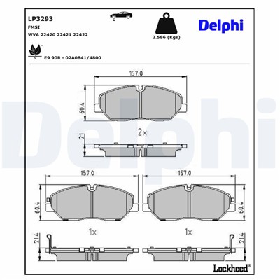 DELPHI LP3293 EAN: 5012759984826.