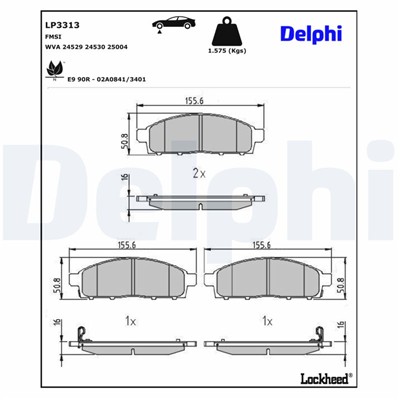 DELPHI LP3313 EAN: 5012759988978.