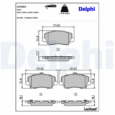 DELPHI LP3363 EAN: 5012759992951.
