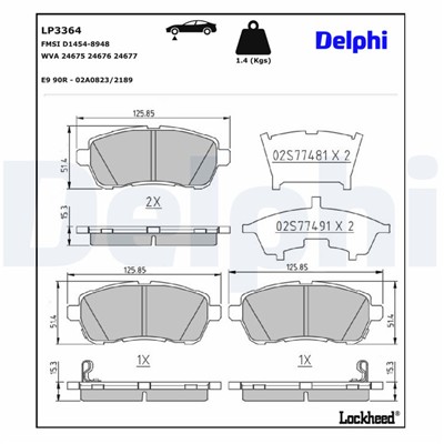 DELPHI LP3364 EAN: 5012759992968.