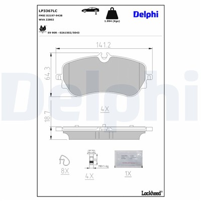 DELPHI LP3367LC EAN: 5012759634011.