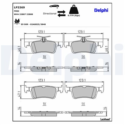 DELPHI LP3369 EAN: 5012759993033.
