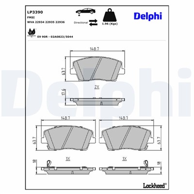 DELPHI LP3390 EAN: 5012759995181.