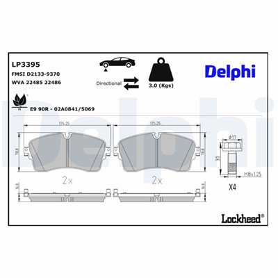 DELPHI LP3395 EAN: 5012759996614.