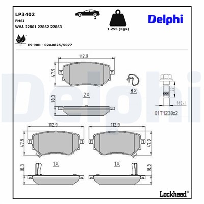 DELPHI LP3402 EAN: 5012759996683.