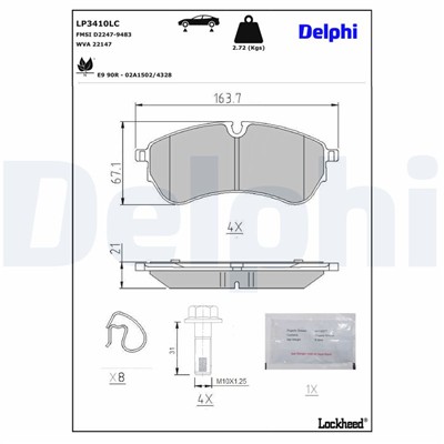 DELPHI LP3410LC EAN: 5012759634028.