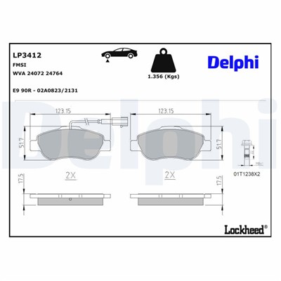DELPHI LP3412 EAN: 5012759998281.