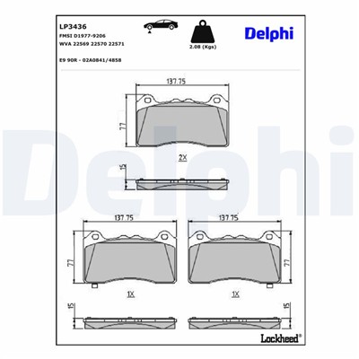 DELPHI LP3436 EAN: 5012759542637.