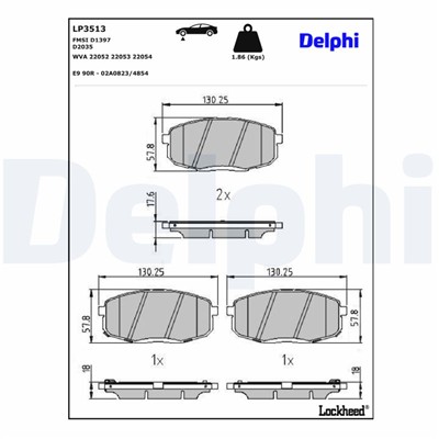 DELPHI LP3513 EAN: 5012759546260.