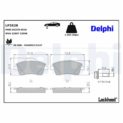 DELPHI LP3528 EAN: 5012759549179.