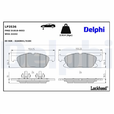 DELPHI LP3536 EAN: 5012759549223.